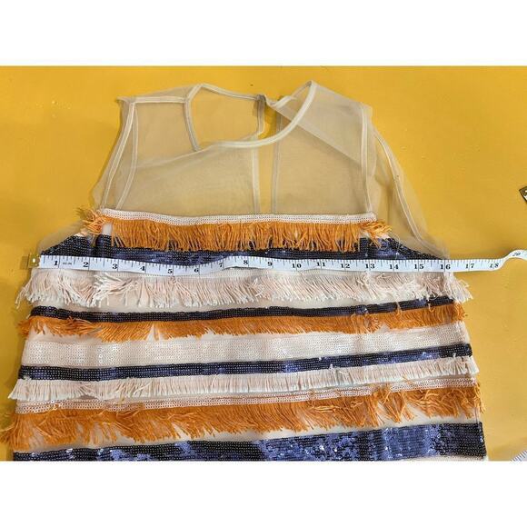 Krisa REVOLVE Sequin Fringed Havana Sleeveless Tank Mini Dress Size XS NWT - Picture 5 of 9